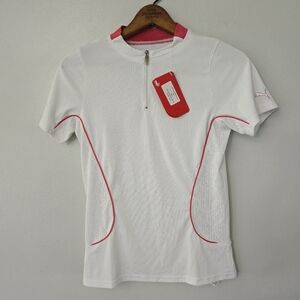 Puma White and Pink Active Womens Shirt Size Small